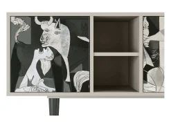 Mueble de TV - 150х69х41 cm - T5 - Guernica by Picasso, Areia^ Móvel De Tv