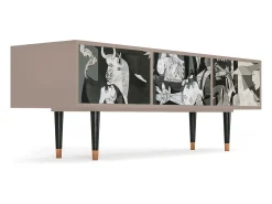 Best Mueble de TV - 170х59х48 cm - T4 - Guernica by Picasso, Latte Bege
