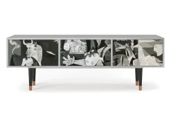 Mueble de TV - 170х59х48 cm - T4 - Guernica by Picasso, Cinza^ Móvel De Tv