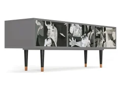 Mueble de TV - 170х59х48 cm - T4 - Guernica by Picasso, Cinza^ Móvel De Tv