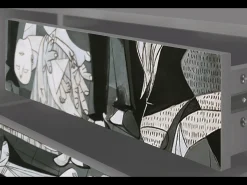 Mueble de TV - 170х59х48 cm - T4 - Guernica by Picasso, Cinza^ Móvel De Tv