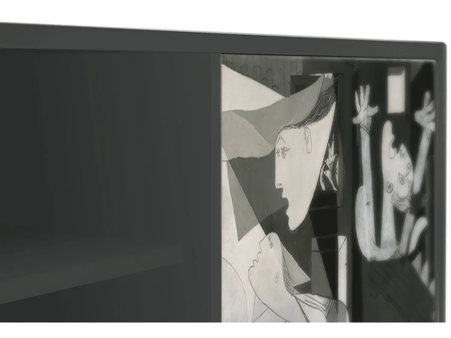 Mueble de TV - 170х69х48 cm - T2 - Guernica by Picasso, Antracite^ Móvel De Tv