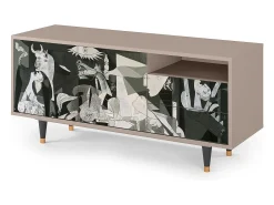 Móvel De Tv| Mueble de TV - 125х56х41 cm - T7 - Guernica by Picasso, Latte Bege
