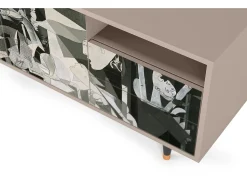 Móvel De Tv| Mueble de TV - 125х56х41 cm - T7 - Guernica by Picasso, Latte Bege