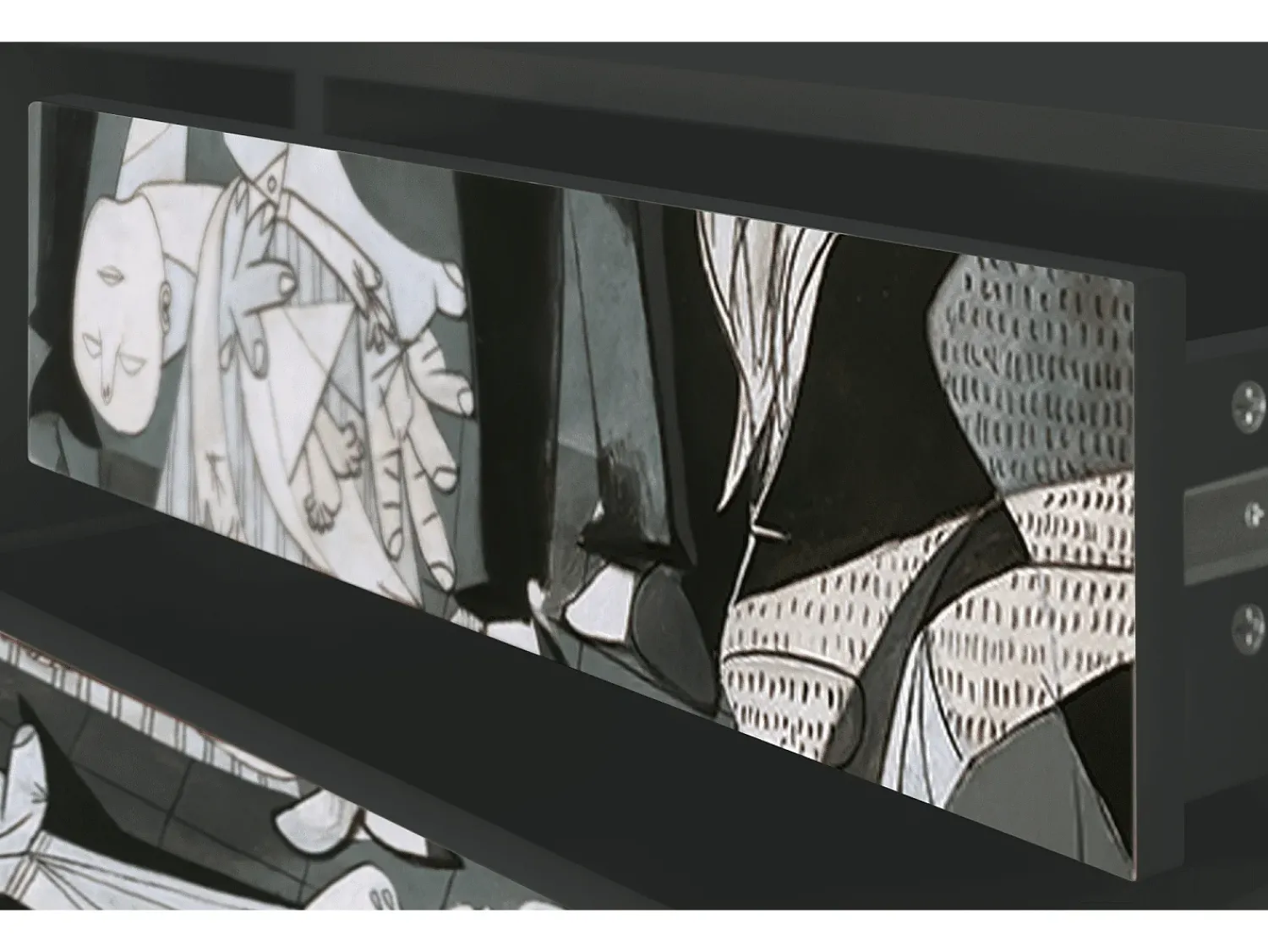 Sale Mueble de TV - 170х59х48 cm - T4 - Guernica by Picasso, Antracite Cinza antracite