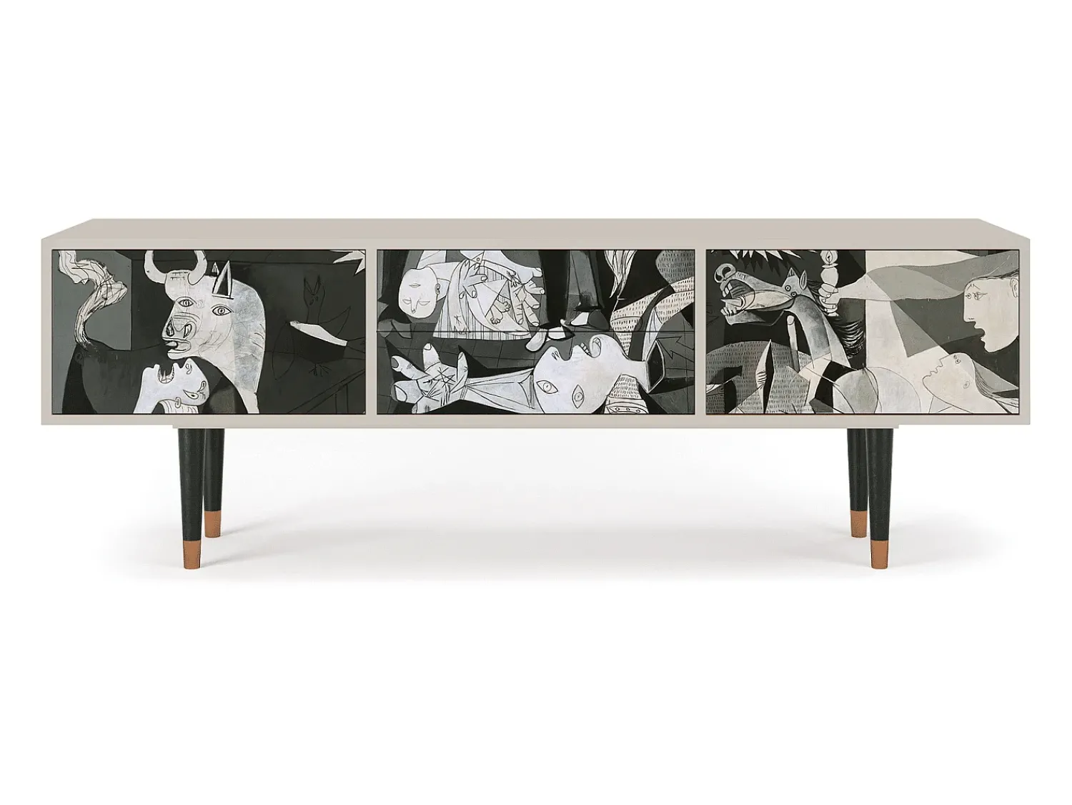 Móvel De Tv* Mueble de TV - 170х59х48 cm - T4 - Guernica by Picasso, Areia Bege