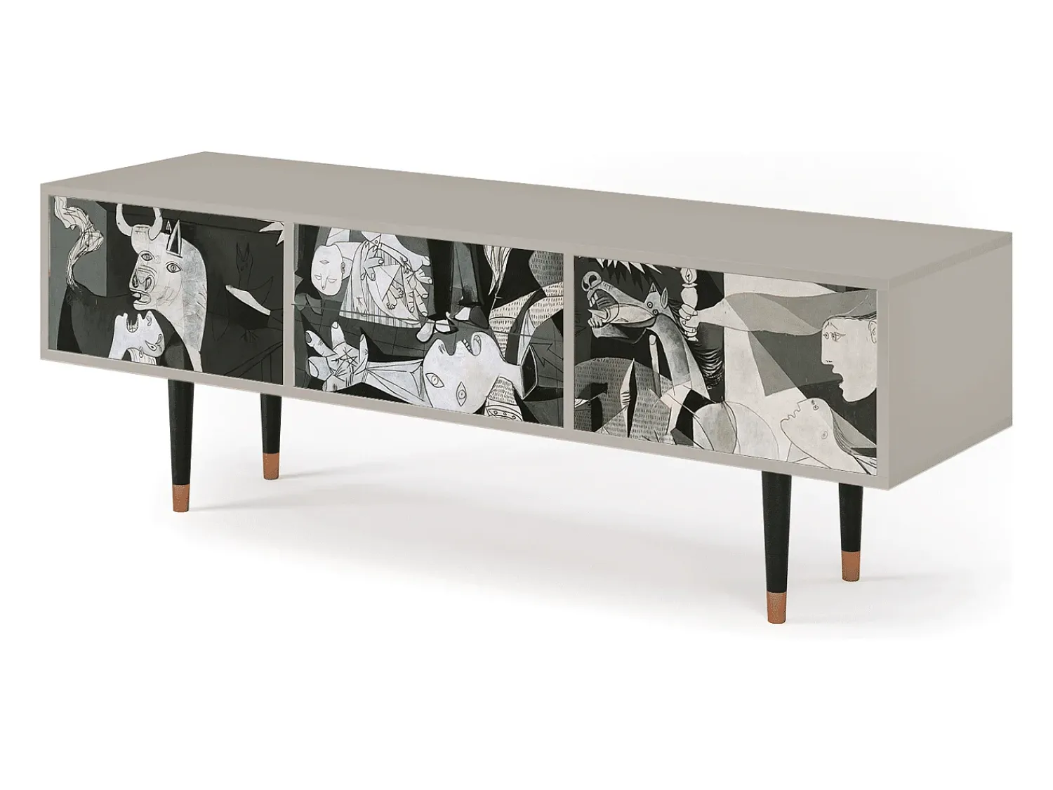 Móvel De Tv* Mueble de TV - 170х59х48 cm - T4 - Guernica by Picasso, Areia Bege