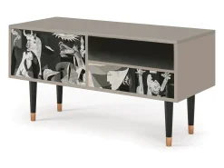 Outlet Mueble de TV - 115х59х48 cm - T3 - Guernica by Picasso, Areia Bege