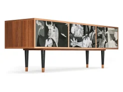 Móvel De Tv* Mueble de TV - 170х59х48 cm - T4 - Guernica by Picasso, Nogueira Castanho