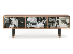 Móvel De Tv* Mueble de TV - 170х59х48 cm - T4 - Guernica by Picasso, Nogueira Castanho
