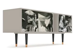 Móvel De Tv| Mueble de TV - 170х69х48 cm - T1 - Guernica by Picasso, Areia Bege
