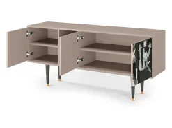 Móvel De Tv| Mueble de TV - 150х69х41 cm - T5 - Guernica by Picasso, Latte Bege