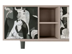 Móvel De Tv| Mueble de TV - 150х69х41 cm - T5 - Guernica by Picasso, Latte Bege