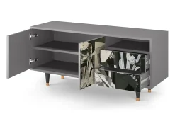 Móvel De Tv* Mueble de TV - 125х56х41 cm - T7 - Guernica by Picasso, Cinza Cinzento