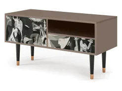 Móvel De Tv| Mueble de TV - 115х59х48 cm - T3 - Guernica by Picasso, Latte Bege