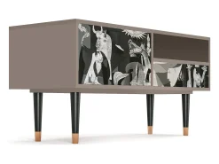 Móvel De Tv| Mueble de TV - 115х59х48 cm - T3 - Guernica by Picasso, Latte Bege