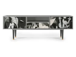 Mueble de TV - 170х59х41 cm - T6 - Guernica by Picasso, Cinza^ Móvel De Tv