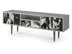 Mueble de TV - 170х59х41 cm - T6 - Guernica by Picasso, Cinza^ Móvel De Tv