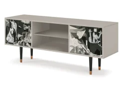 Discount Mueble de TV - 170х69х48 cm - T2 - Guernica by Picasso, Areia Bege