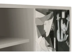 Discount Mueble de TV - 170х69х48 cm - T2 - Guernica by Picasso, Areia Bege
