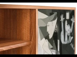 Móvel De Tv| Mueble de TV - 170х69х48 cm - T2 - Guernica by Picasso, Nogueira Castanho