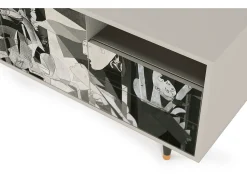 Móvel De Tv| Mueble de TV - 125х56х41 cm - T7 - Guernica by Picasso, Areia Bege