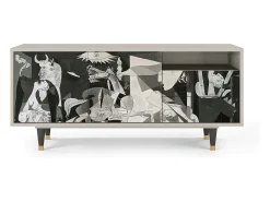 Móvel De Tv| Mueble de TV - 125х56х41 cm - T7 - Guernica by Picasso, Areia Bege