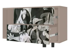Discount Mueble de TV - 170х69х48 cm - T1 - Guernica by Picasso, Latte Bege