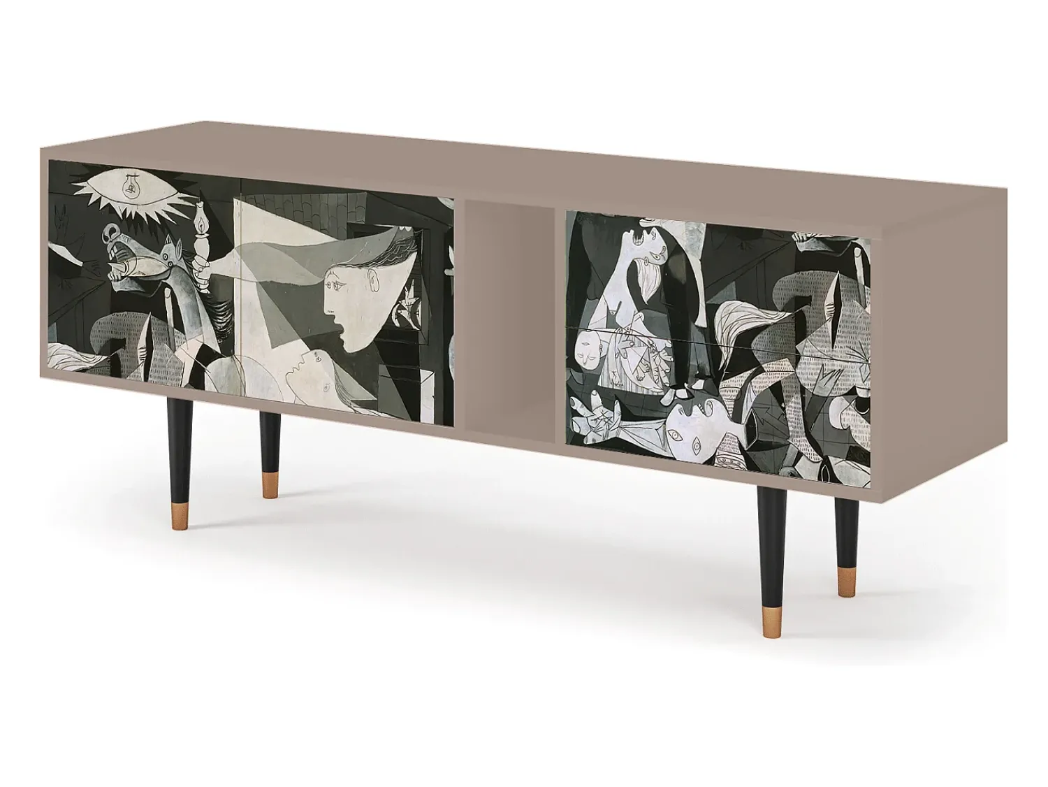 Discount Mueble de TV - 170х69х48 cm - T1 - Guernica by Picasso, Latte Bege