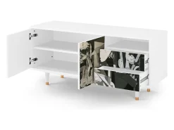 Mueble de TV - 125х56х41 cm - T7 - Guernica by Picasso, Branco^ Móvel De Tv