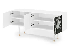 Móvel De Tv* Mueble de TV - 150х69х41 cm - T5 - Guernica by Picasso, Branco Bege