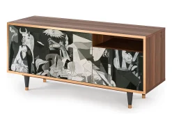 Mueble de TV - 125х56х41 cm - T7 - Guernica by Picasso, Nogueira^ Móvel De Tv
