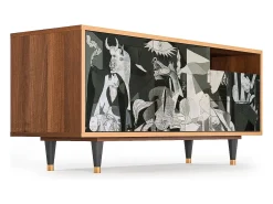 Mueble de TV - 125х56х41 cm - T7 - Guernica by Picasso, Nogueira^ Móvel De Tv