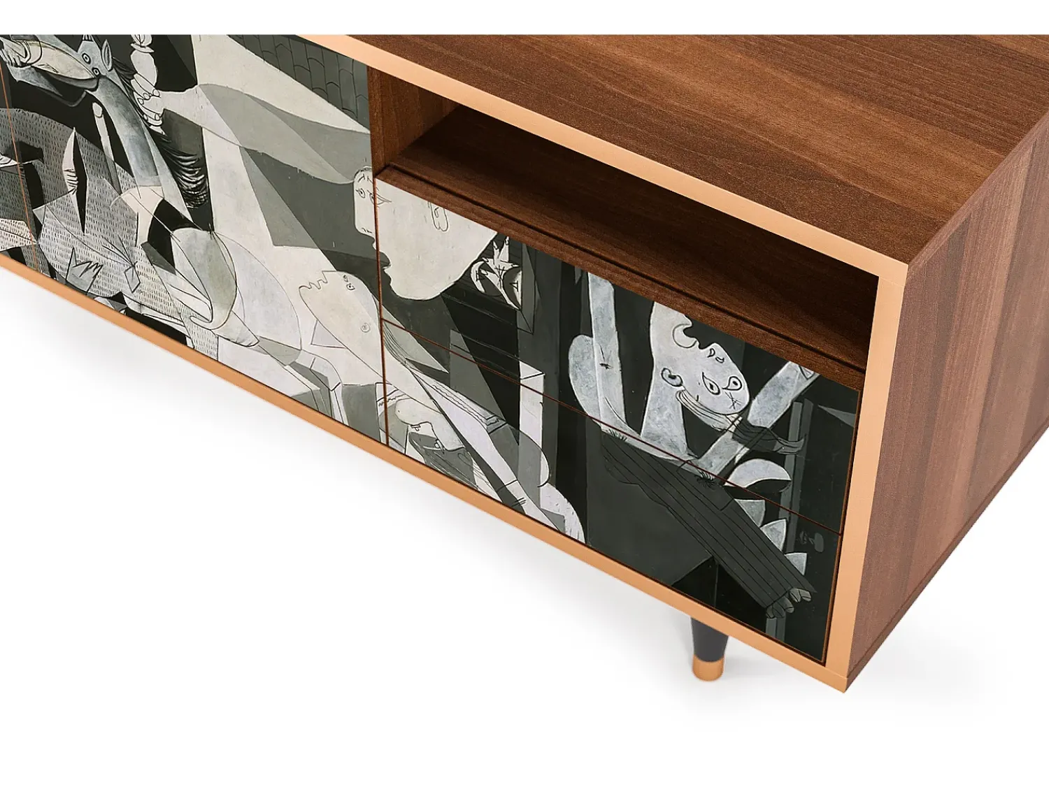 Mueble de TV - 125х56х41 cm - T7 - Guernica by Picasso, Nogueira^ Móvel De Tv
