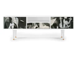 Best Mueble de TV - 170х59х41 cm - T6 - Guernica by Picasso, Branco Bege