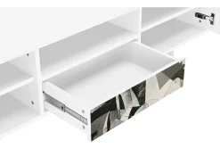 Best Mueble de TV - 170х59х41 cm - T6 - Guernica by Picasso, Branco Bege