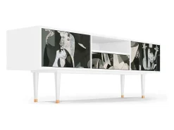 Best Mueble de TV - 170х59х41 cm - T6 - Guernica by Picasso, Branco Bege