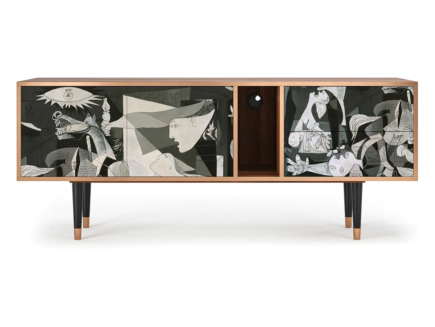Móvel De Tv| Mueble de TV - 170х69х48 cm - T1 - Guernica by Picasso, Nogueira Castanho