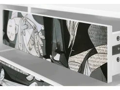 Discount Mueble de TV - 170х59х48 cm - T4 - Guernica by Picasso, Branco Bege