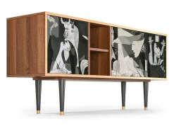 Mueble de TV - 150х69х41 cm - T5 - Guernica by Picasso, Nogueira^ Móvel De Tv