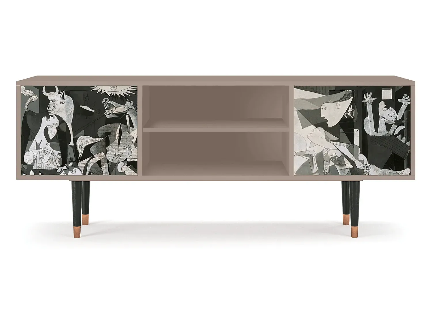 Outlet Mueble de TV - 170х69х48 cm - T2 - Guernica by Picasso, Latte Bege
