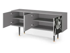 Mueble de TV - 150х69х41 cm - T5 - Guernica by Picasso, Cinza^ Móvel De Tv