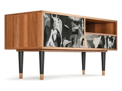 Móvel De Tv* Mueble de TV - 115х59х48 cm - T3 - Guernica by Picasso, Nogueira Castanho