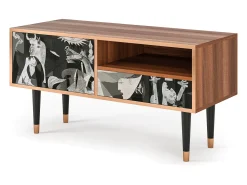 Móvel De Tv* Mueble de TV - 115х59х48 cm - T3 - Guernica by Picasso, Nogueira Castanho