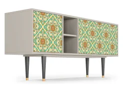 Mueble de TV - 150х69х41 cm - T5 - Hindu Daisy, Areia^ Móvel De Tv