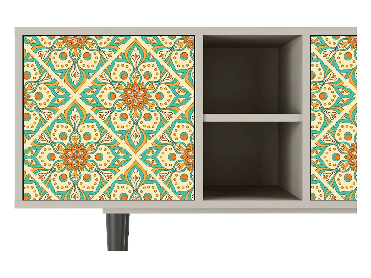 Mueble de TV - 150х69х41 cm - T5 - Hindu Daisy, Areia^ Móvel De Tv