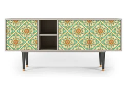 Mueble de TV - 150х69х41 cm - T5 - Hindu Daisy, Areia^ Móvel De Tv