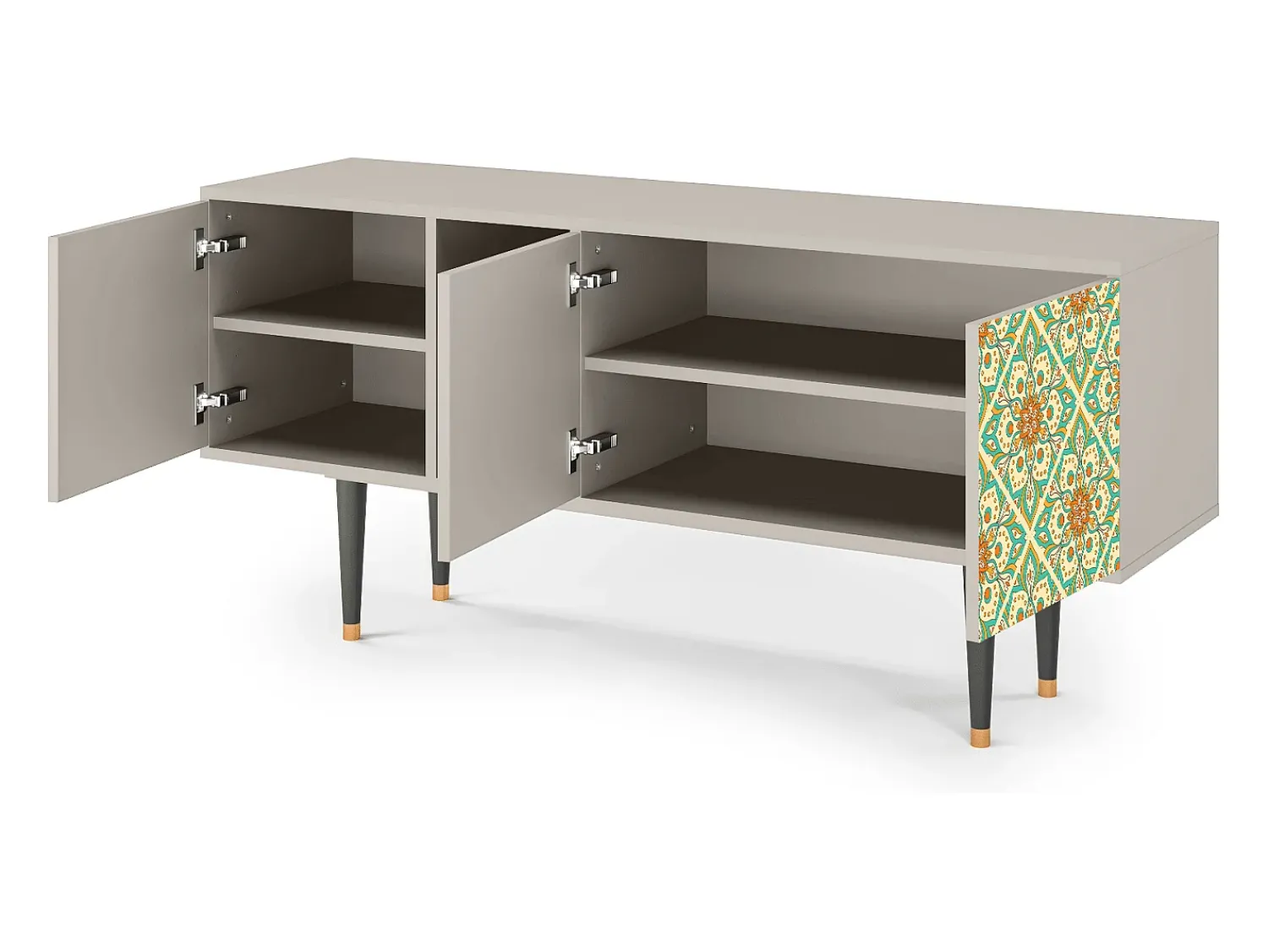 Mueble de TV - 150х69х41 cm - T5 - Hindu Daisy, Areia^ Móvel De Tv