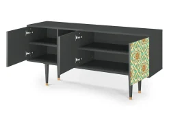 Mueble de TV - 150х69х41 cm - T5 - Hindu Daisy, Antracite^ Móvel De Tv