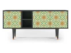 Mueble de TV - 150х69х41 cm - T5 - Hindu Daisy, Antracite^ Móvel De Tv